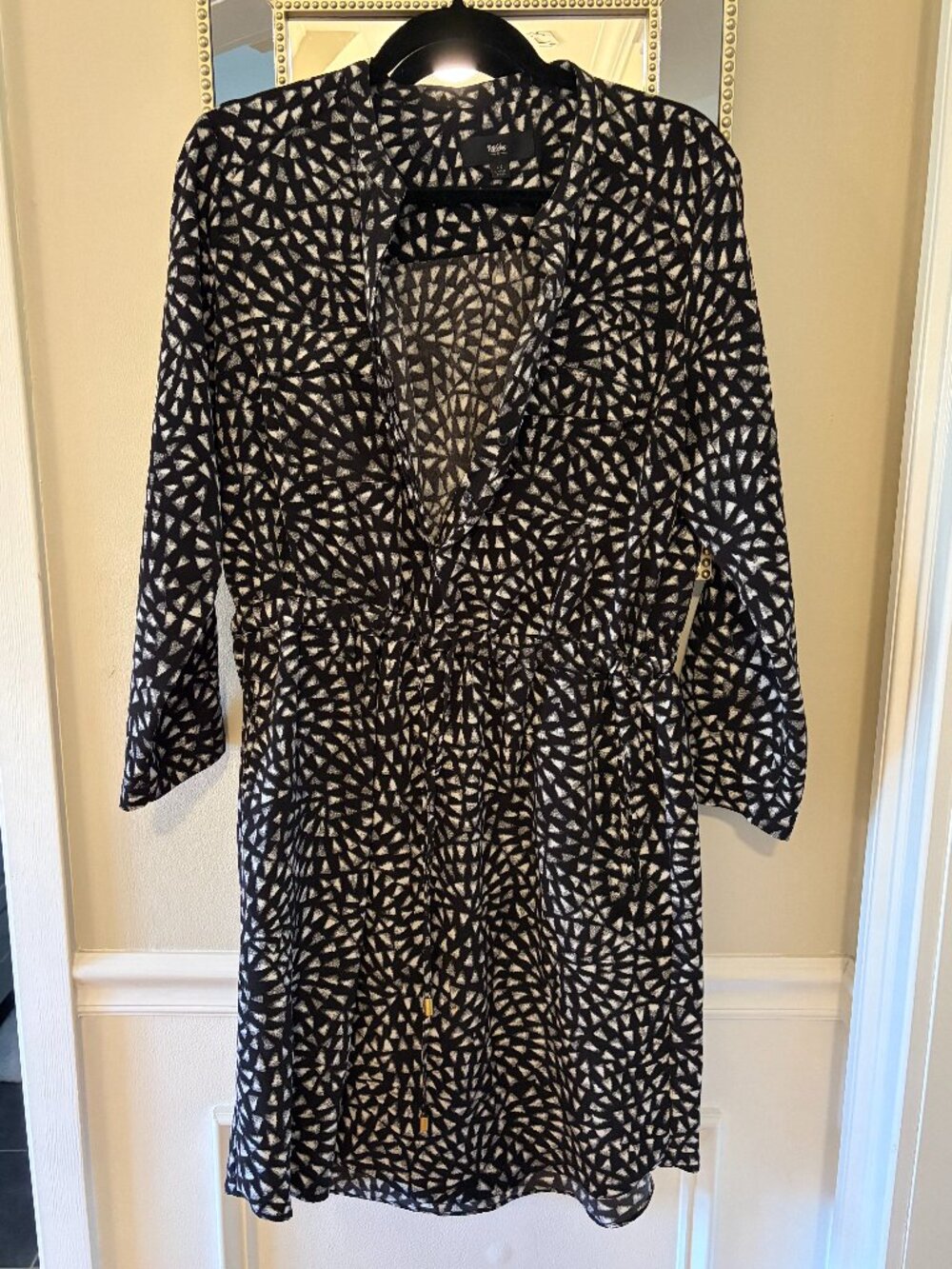 Mossimo Patterned Shirt Dress, Size L